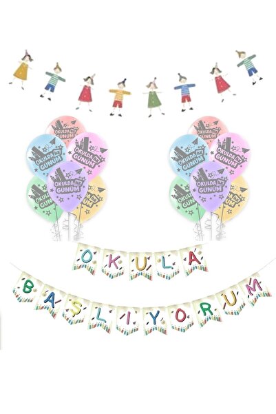 DÜVENCİ TİCARET Încep școala - Banner decorativ cu zaruri drăguț cu balon imp...