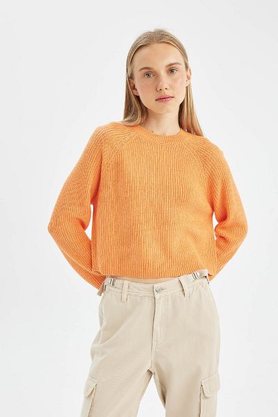 DeFacto Pulover Coool Regular Fit Crew Deck Basic Solid Tricot L2567az24wn