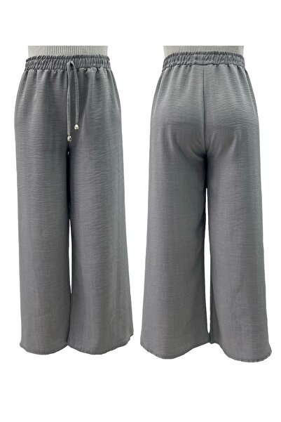 LARİS Linen Trousers - Elastic Waist