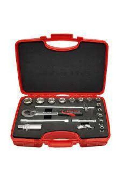 İzeltaş 3/8 Altı Köşe Lokma Tak on dokuz parça