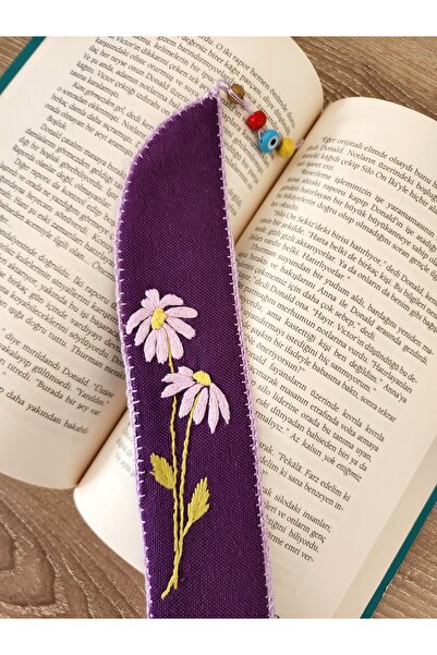 myyasminhome Nakışlı Kumaş Kitap Ayracı %100 Handmade