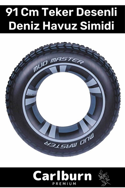 Carlburn Özel Üretim Dayanıklı 80 kg 176 lbs 10+ Çocuk Yetişkin Genç  91 Cm Teker Lastik Desenli Deniz Simit
