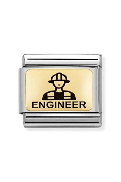 NOMİNATİON Composable Classic Dekoratif Link - Plakalar Mesajlar - Mühendis - 18k Altın