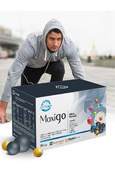 Acvison Maxigo Men's Special L-carnitine L-arginine Coenzyme Q10 Multivitamin with Korean Ginseng 30 Sachet