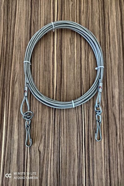 LİDERSAN ÇELİK 6 Mm 9 Meters Dog Garden Tethering Rope Transparent