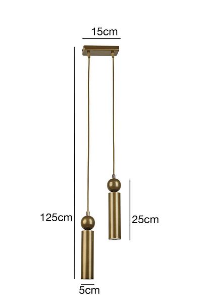 Bozyaka Aydınlatma Sparg 2-Piece Metal Ceiling Pendant Lamp Antique Modern Chandelier Daylight Led Bulbs Included