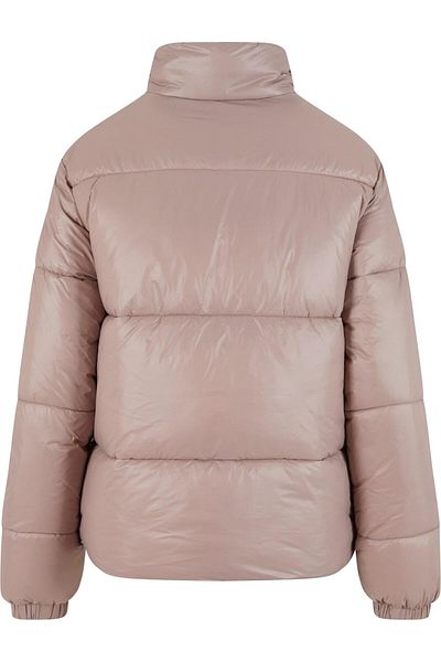 Urban Classics Recycelte, kurze, glänzende Damen-Pufferjacke