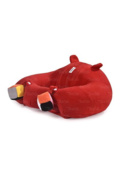 TOKKO Red Baby Sitting Cushion with Toys - Non-Tipping Baby Seat - Large Baby Seat