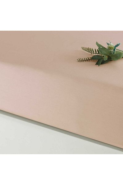 Linens ملاءة سرير مطاطية مزدوجة من الساتان القطني المختلط والمطابق بلون الجمل