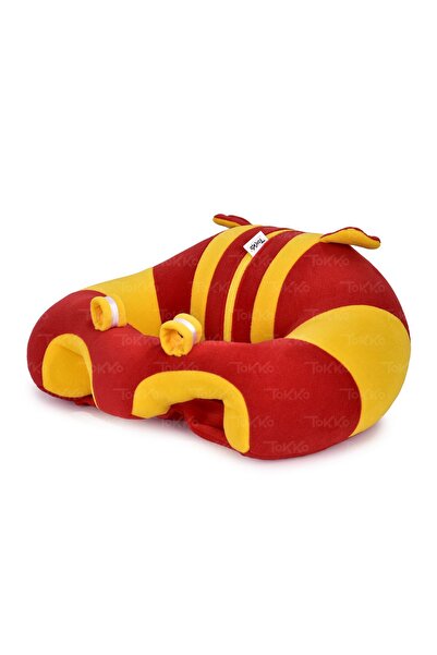 TOKKO Fiber Filling Baby Seating Supported - Non-Tipping Seat - Yellow Red Large Baby Seat