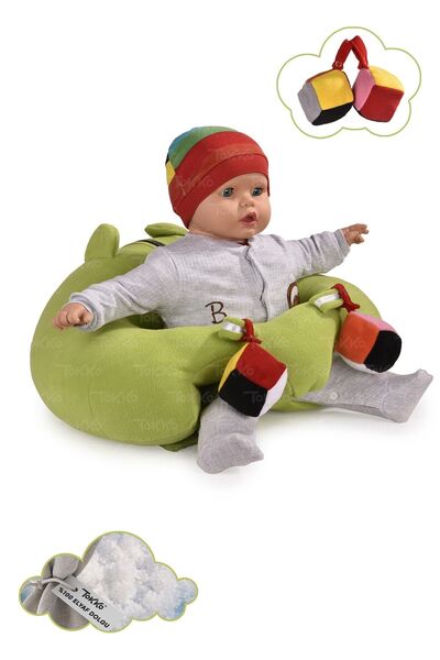TOKKO Oyuncaklı Bebek Oturma Destek Minderi - Devrilmez Bebek Koltuğu - Büyük...