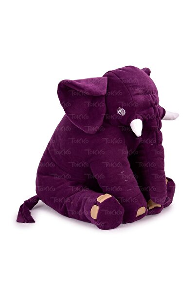 TOKKO XL Dev Boy 60 cm Fil Uyku Arkadaşım Uyku Fili  Peluş Yumuşak Fil Oturma...