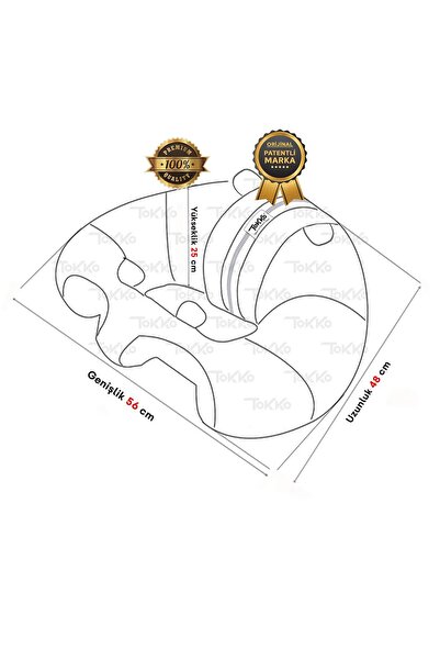 TOKKO Red and White Non-Tipping Baby Seat - Baby Sitting Support Cushion with Toys