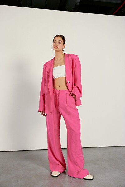 VATKALI Dart Detailed Trousers Pink