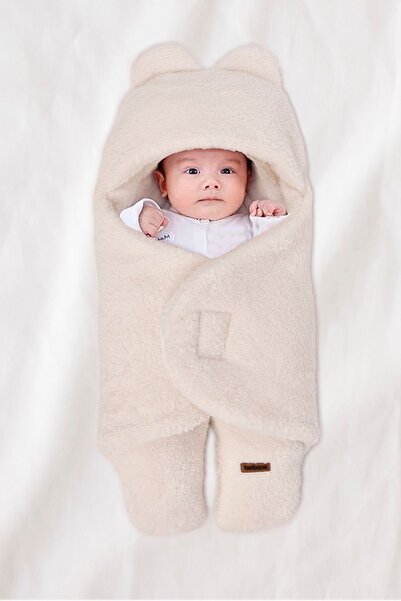 Beibons 0-12 Ay Çift Kat Elyaflı Bebek Dış Kundak- Pelüş Bebek Battaniyesi- Ayaklı Welsoft Bebek Uyku Tulumu