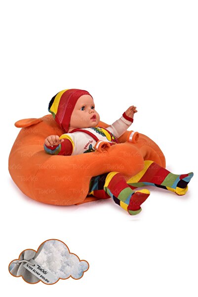 TOKKO Elyaf Dolgu Bebek Oturma Destek Minderi - Devrilmez Bebek Koltuğu - Büy...