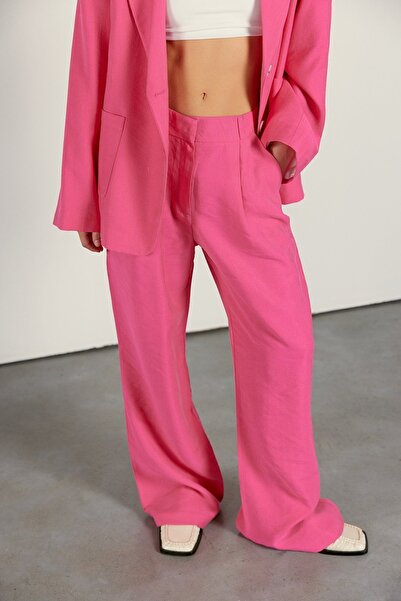 VATKALI Dart Detailed Trousers Pink