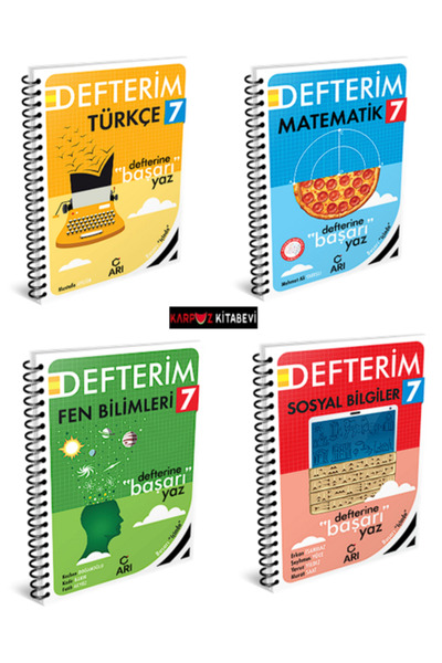 Arı Yayıncılık Arı Yayınları 7. Sınıf Akıllı Defter Seti (2024-2025 GÜNCEL BASKI) Ayraç Hediyeli
