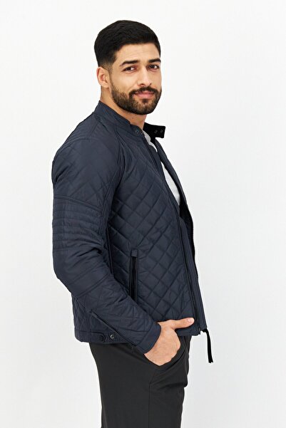 Replay Men Plain Quilted Jacket, Navy