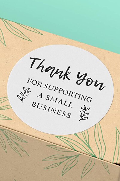 Basic Sense 4x4cm - 45 Adet - Thank You Sticker Teşekkürler Etiketi Ambalaj Ü...