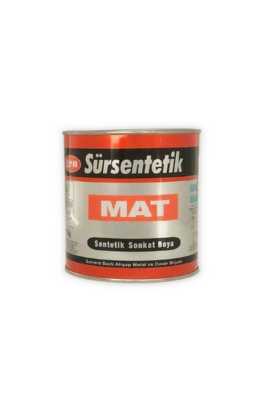 gen Sür Sentetik Mat Yağlı Boya - 1 Kg Mat Siyah
