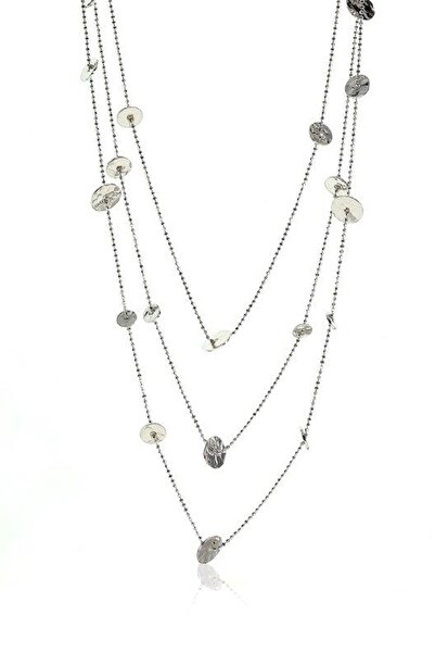 Söğütlü Silver Kadın 925 Ayar Gümüş Dövme Modeli Pullu Kolye SGTL6795