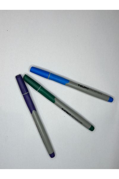 Noki 0.4 Mm Fineliner Felt Pen - Blue+purple+green (1 Piece)