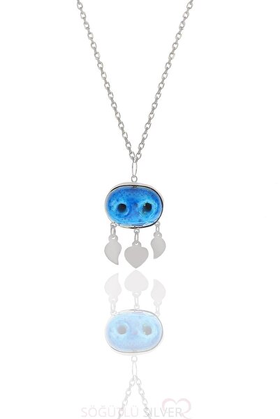 Söğütlü Silver Gümüş Süryani Nazar Boncuğu Kolye Sgtl11659rodaj