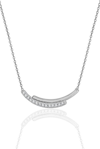 Söğütlü Silver Gümüş Rodyumlu Zirkon Taşlı Kolye Sgtl11975rodaj