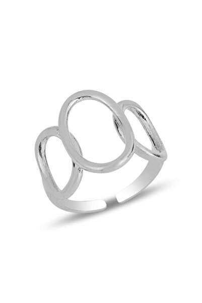 Söğütlü Silver Gümüş Rodyumlu Ayarlamalı Olimpiyat Yüzük Sgtl11818rodaj