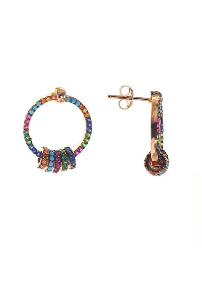 Söğütlü Silver Gümüş Gökkuşağı Küpe Sgtl8710