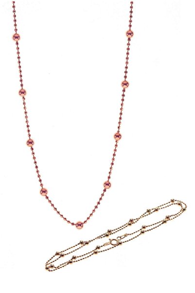 Söğütlü Silver Kadın Rose Renk Gümüş 45 Cm Rose Hepsi Top Top Zincir SGTL8737