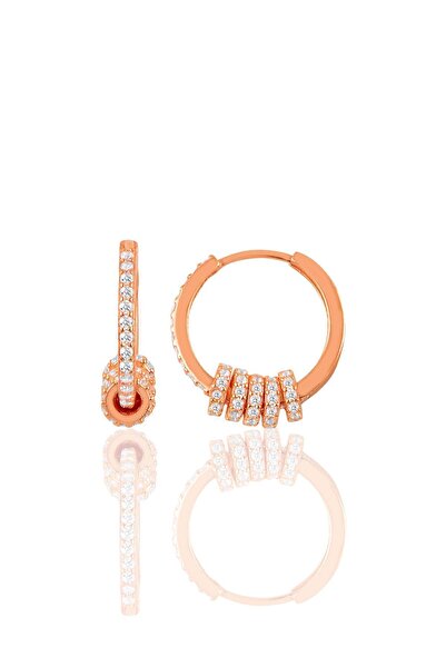 Söğütlü Silver Gümüş Zirkon Taşlı Halka Küpe Sgtl8803