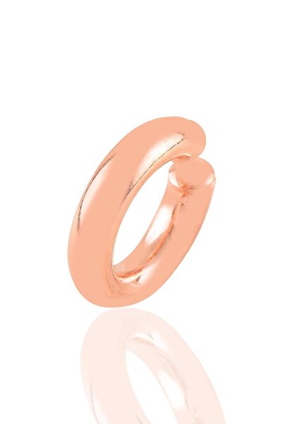 Söğütlü Silver Kadın Gümüş Rose Sade Sıkıştırmalı Kalın Kıkırdak Küpe Sgtl10886rose