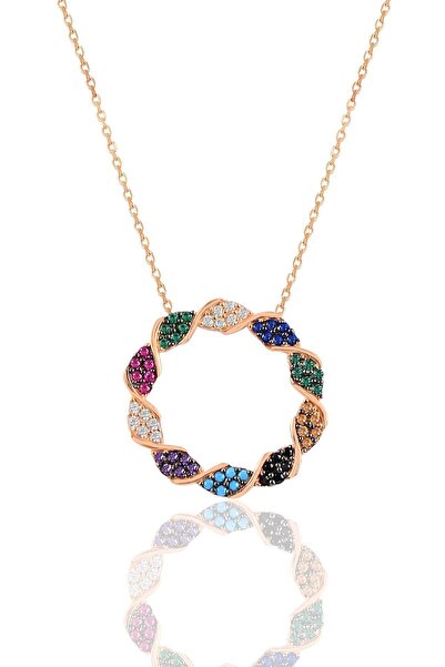 Söğütlü Silver Gümüş Sevgi Çemberi Kolye Sgtl10399rose