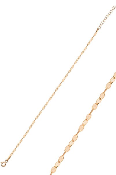 Söğütlü Silver Gümüş rose parlak mekik pullu bileklik SGTL12501ROSE