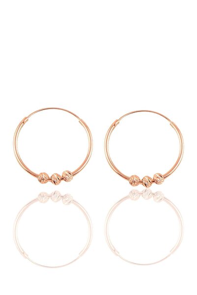 Söğütlü Silver Gümüş 18 Mm Doricalı Halka Küpe Sgtl10336rose