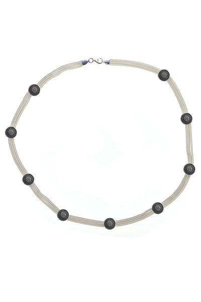 Söğütlü Silver Gümüş Mineli Hasır Modeli Kolye SGTL9820KOLYE