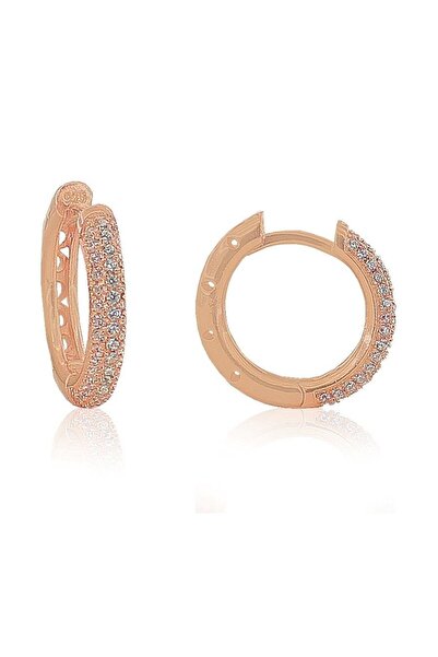 Söğütlü Silver Kadın Rose Zirkon Taşlı Halka Küpe SGTL2949