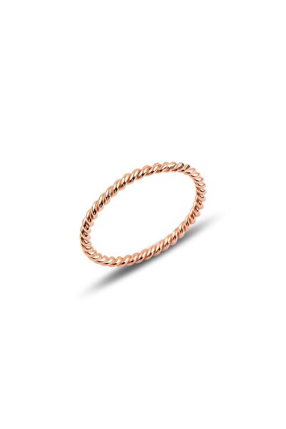 Söğütlü Silver Gümüş Rose Ince Yüzük Sgtl10114rose