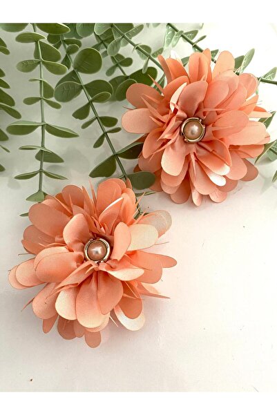 canan dizayn Saten Elyapımı Çiçek Aksesuar Broş Iğneli 2 Adet