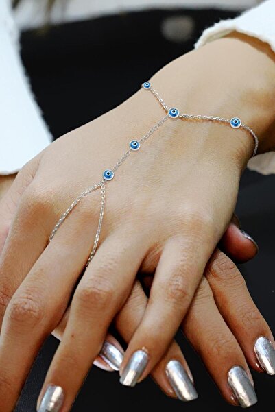 Söğütlü Silver Gümüş rodyumlu nazarlı cam göz şahmeran SGTL12520RODAJ