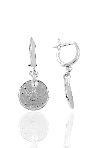 Söğütlü Silver Gümüş Rodyumlu Osmanlı Tuğralı Küpe Sgtl10200rod