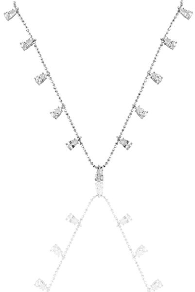 Söğütlü Silver Kadın Gümüş Damlalı Zirkon Taşlı Kolye SGTL9667