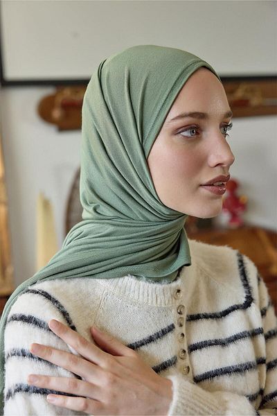 Qef Cozy Combed Shawl Soft Green