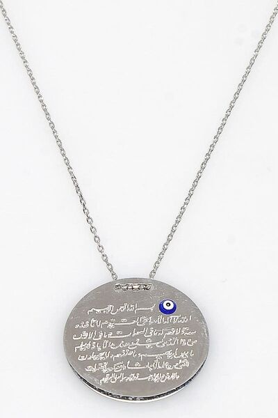 Söğütlü Silver Kadın Rodyumlu Ayetli Kolye kolye5418