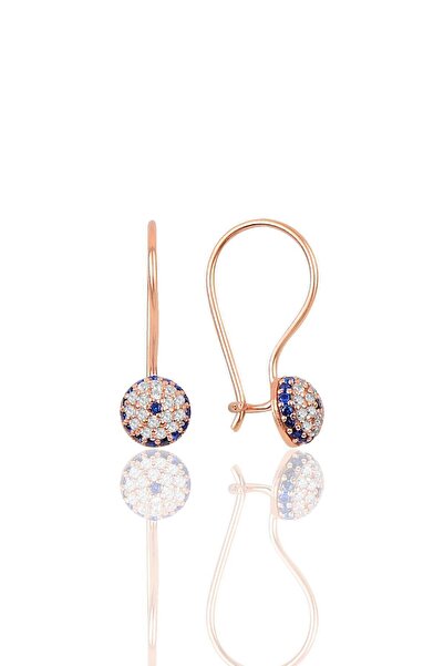 Söğütlü Silver Gümüş Çengelli Yarım Top Küpe Sgtl9938rose