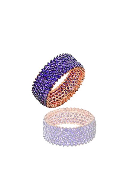 Söğütlü Silver Gümüş Amatis Taşlı Beş Sıra Tamtur Yüzük Sgtl2982