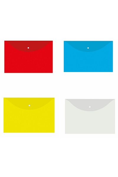 FLY COLOR 4 Pieces Transparent Snap File Set