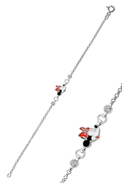 Söğütlü Silver Kadın Gümüş Mineli Zirkon Taşlı Mice Modeli Bileklik SGTL9537